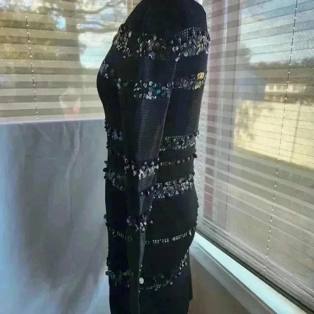 Love Republic Black Sequin Bandage Bodycon Mini Dress size small 6 - Picture 6 of 7